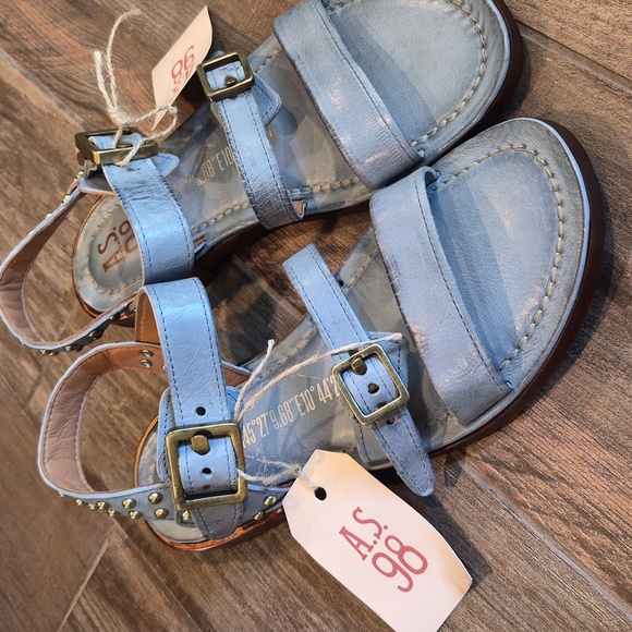 7/7.5 A.S. 98 Glenny Strappy Supple Leather Studded Detail Sandals - Picture 4 of 15